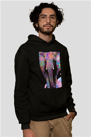 Fil Siyah Unisex Hoodie