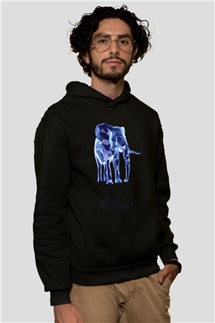 Fil Siyah Unisex Hoodie