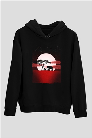 Fil Siyah Unisex Hoodie