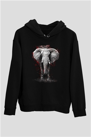 Fil Siyah Unisex Hoodie