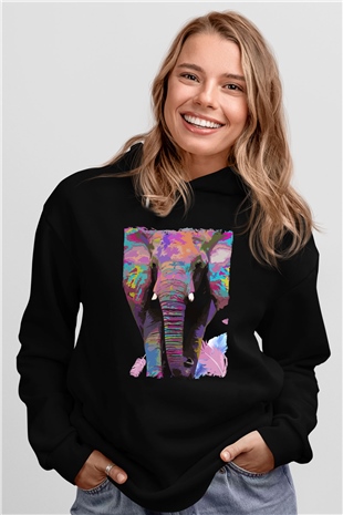 Fil Siyah Unisex Hoodie