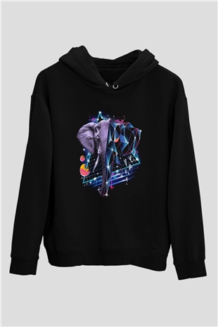 Fil Siyah Unisex Hoodie
