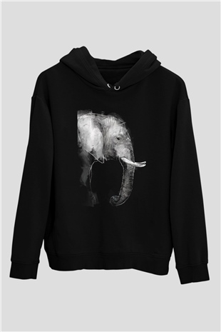 Fil Siyah Unisex Hoodie