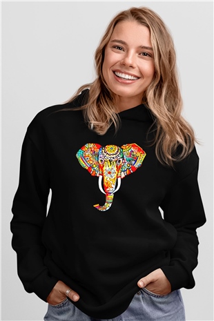 Fil Siyah Unisex Hoodie