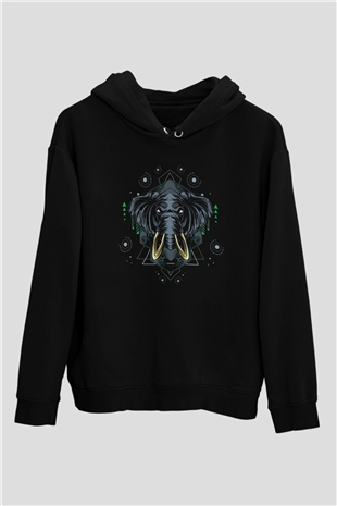 Fil Siyah Unisex Hoodie