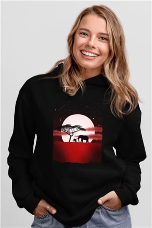 Fil Siyah Unisex Hoodie