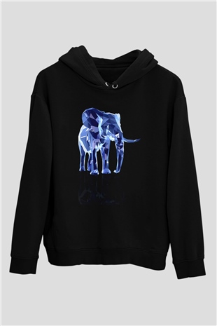 Fil Siyah Unisex Hoodie