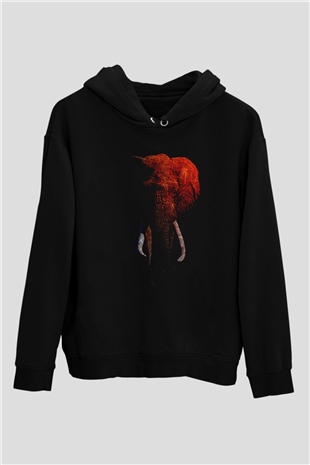 Fil Siyah Unisex Hoodie