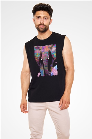 Fil Siyah Unisex Kolsuz Tişört