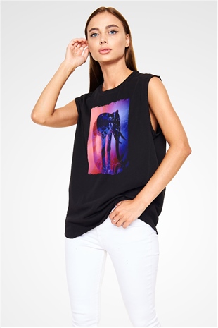Fil Siyah Unisex Kolsuz Tişört