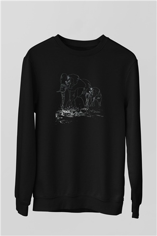 Fil Siyah Unisex Sweatshirt