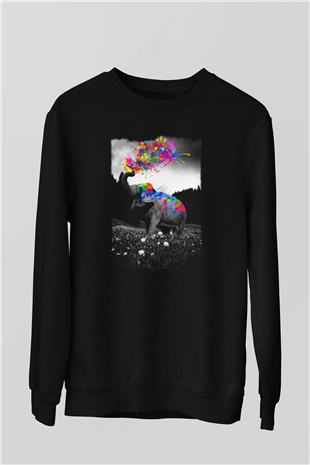Fil Siyah Unisex Sweatshirt