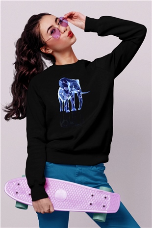 Fil Siyah Unisex Sweatshirt