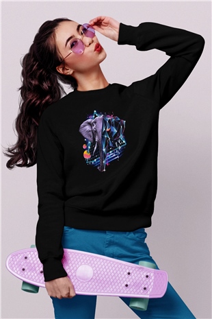 Fil Siyah Unisex Sweatshirt