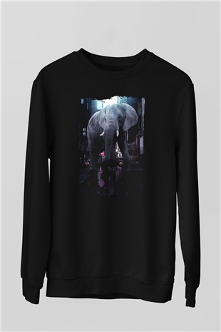Fil Siyah Unisex Sweatshirt