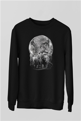 Fil Siyah Unisex Sweatshirt