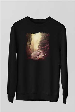 Fil Siyah Unisex Sweatshirt