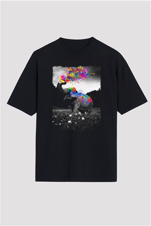 Fil Siyah Oversize Tişört Oversize T-shirt - TişörtFabrikası