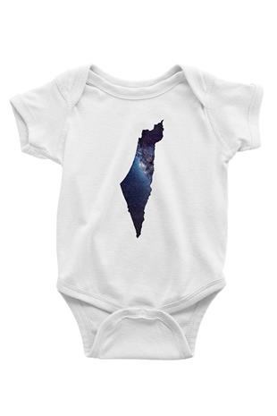 Filistin Baskılı Beyaz Unisex Bebek Body - Zıbın