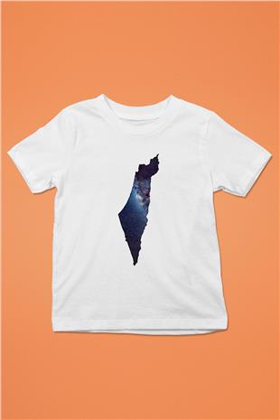 Filistin Baskılı Beyaz Unisex Beyaz Çocuk Tişört - Tshirt