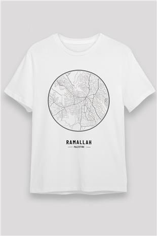 Filistin Baskılı Unisex Beyaz Tişört - Tshirt