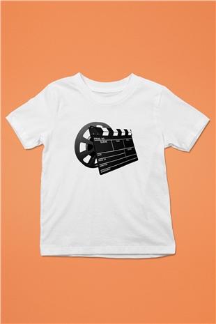 Film yönetmeni Baskılı Beyaz Unisex Çocuk Tişört