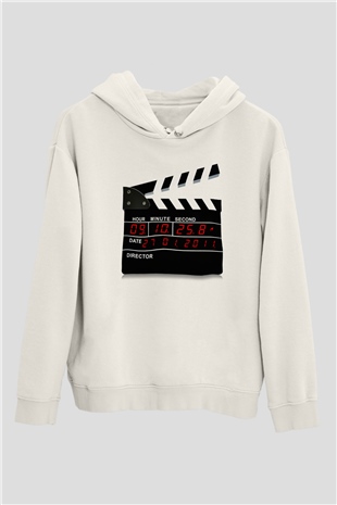 Film yönetmeni Beyaz Unisex Hoodie