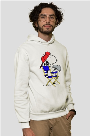 Film yönetmeni Beyaz Unisex Hoodie
