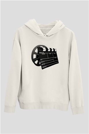 Film yönetmeni Beyaz Unisex Hoodie