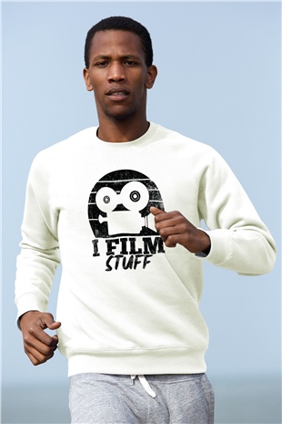 Film yönetmeni Beyaz Unisex Sweatshirt