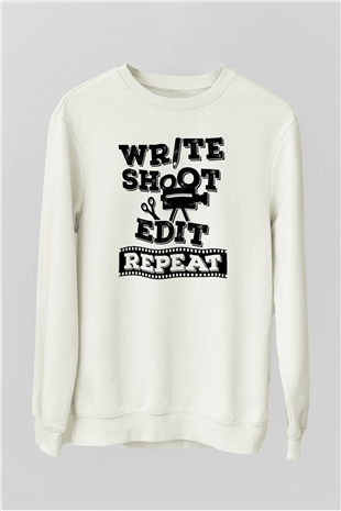 Film yönetmeni Beyaz Unisex Sweatshirt