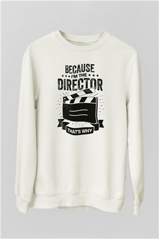 Film yönetmeni Beyaz Unisex Sweatshirt