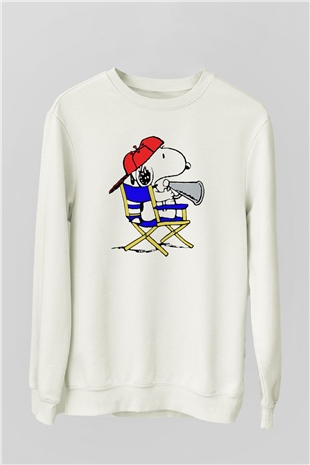 Film yönetmeni Beyaz Unisex Sweatshirt
