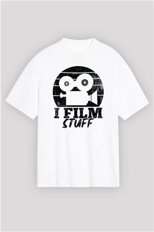 Film yönetmeni Beyaz Oversize Tişört Oversize T-shirt - TişörtFabrikası