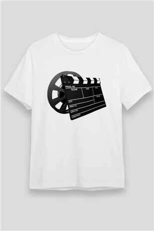Film yönetmeni Beyaz Unisex Tişört T-Shirt - TişörtFabrikası