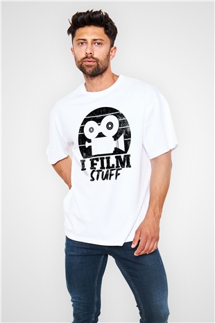 Film yönetmeni Beyaz Oversize Tişört Oversize T-shirt - TişörtFabrikası