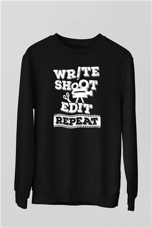 Film yönetmeni Siyah Unisex Sweatshirt