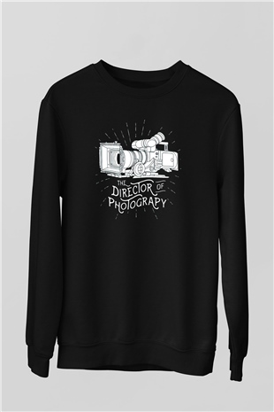Film yönetmeni Siyah Unisex Sweatshirt