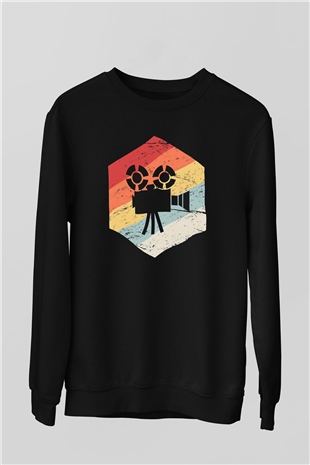 Film yönetmeni Siyah Unisex Sweatshirt