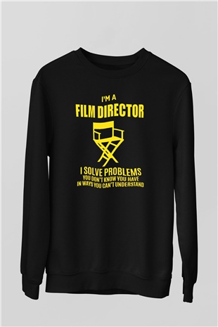 Film yönetmeni Siyah Unisex Sweatshirt
