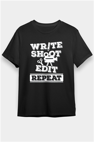 Film yönetmeni Siyah Unisex Tişört T-Shirt - TişörtFabrikası