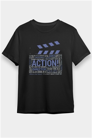 Film yönetmeni Siyah Unisex Tişört T-Shirt - TişörtFabrikası
