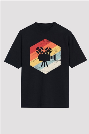 Film yönetmeni Siyah Oversize Tişört Oversize T-shirt - TişörtFabrikası