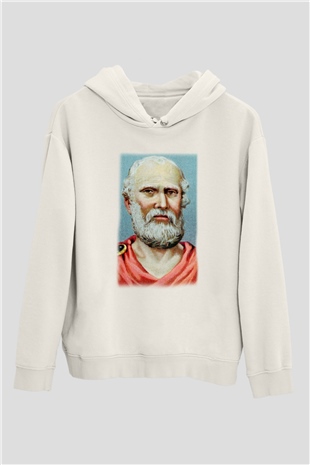 Filozof Beyaz Unisex Hoodie