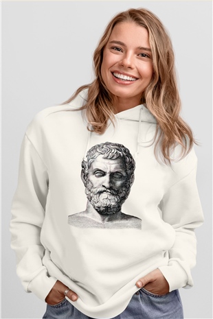 Filozof Beyaz Unisex Hoodie