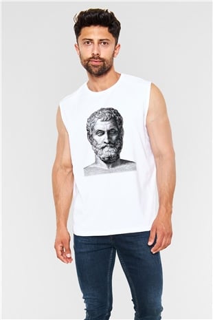 Filozof Beyaz Unisex Kolsuz Tişört