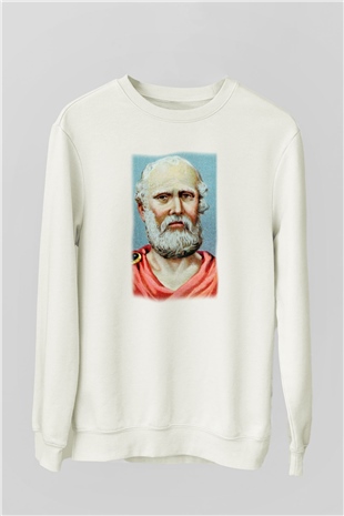 Filozof Beyaz Unisex Sweatshirt