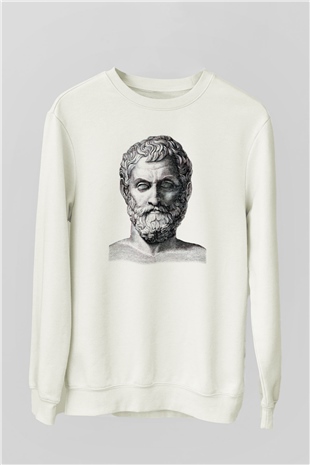 Filozof Beyaz Unisex Sweatshirt
