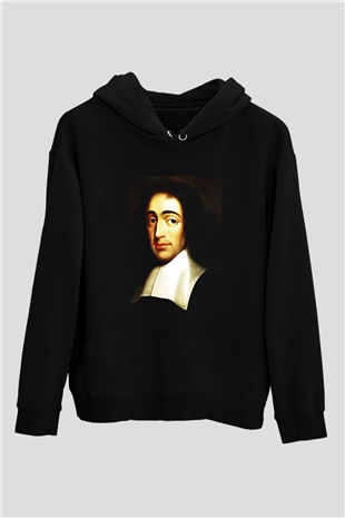 Filozof Siyah Unisex Kapşonlu Sweatshirt