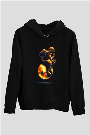 Filozof Siyah Unisex Kapüşonlu Sweatshirt